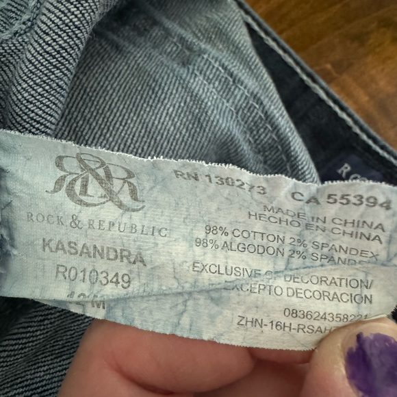 Rock & Republic “Kasandra” jeans size 12 women’s - Picture 6 of 6